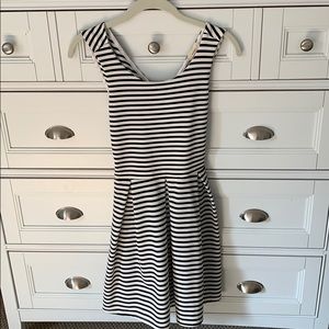 Black and White stripe Soprano dress